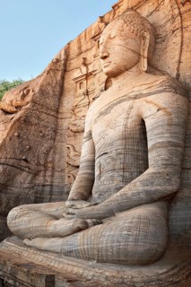 Ancient sitting Buddha image