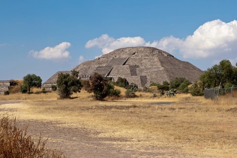 Pyramid of the Sun. Teotihuacan. Mexico. View from the Pyramid of the Moon
