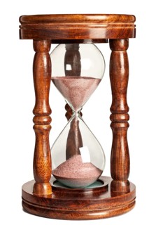 Hourglass isolated on white background