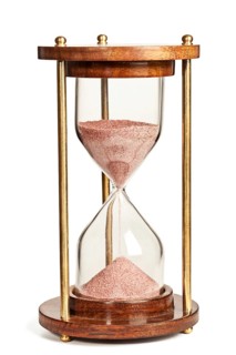 Hourglass isolated on white background