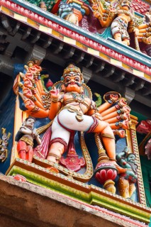 Sculptures on Hindu temple gopura