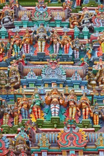 Sculptures on Hindu temple gopura
