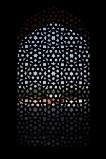 Marble carved screen window at Humayun's Tomb