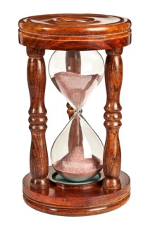 Hourglass isolated on white background