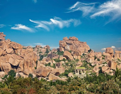 Ancient ruins of Hampi. Karnataka