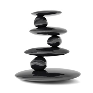 Zen stones balance concept isolated on white