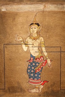 Mural painting Point massage at Wat Pho