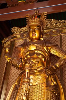 Skanda bodhisattva statue in Tian Wang Dian