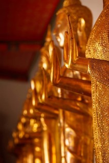 Buddha golden statue blessing hand