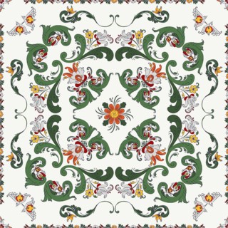 Rosemaling tile