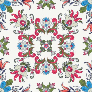 Rosemaling tile