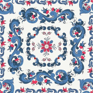 Rosemaling tile