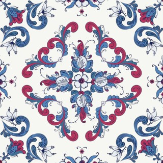 Rosemaling tile
