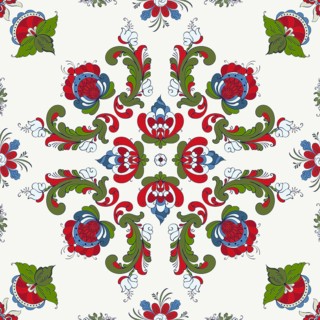 Rosemaling tile