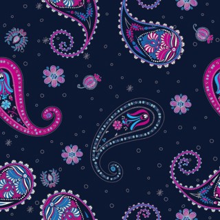 Small floral paisley vector pattern