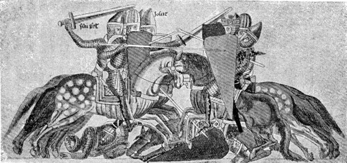 From courtly life at the time of Emperor Frederick I Tournament was applied