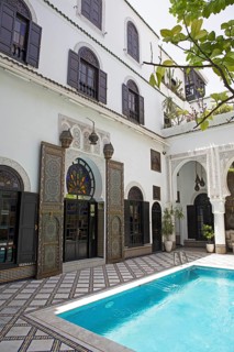 Traditional gate at Riad Maison Bleue
