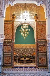 Traditional gate at Riad el Amine