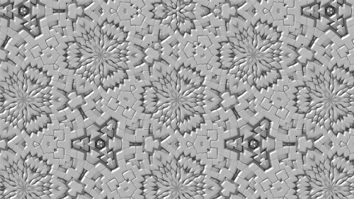 Many symmetrical kaleidoscopes as flowers