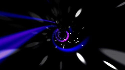 Abstract swirl tunnel in dark space