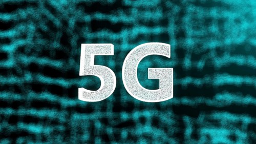 Creative glowing 5G backdrop