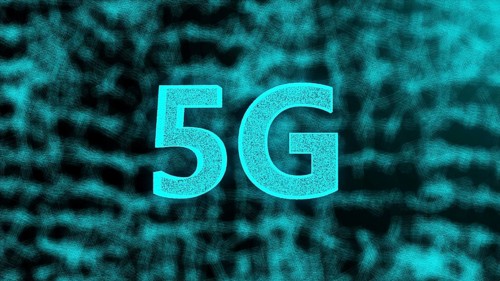 Creative glowing 5G backdrop