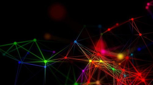 Abstract connection dots. Technology background. Network concept. 3d rendering