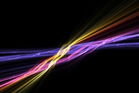 Bright chaotic lights with clouds