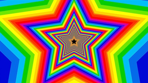 Bright colored star in space