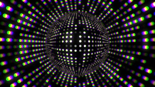 Bright flashing dots