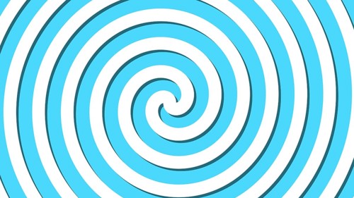 Abstract spiral rotating and twisting lines