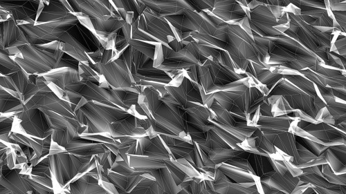 Abstraction with wireframe with fractal elements