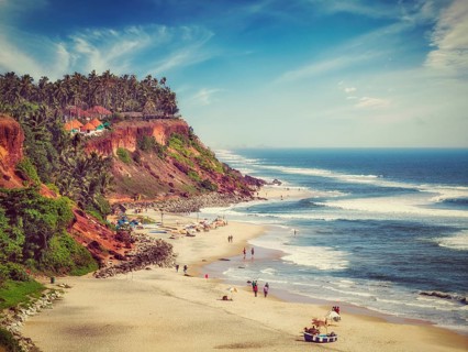 Vintage retro effect filtered hipster style image of one of India finest beaches