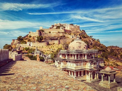 Vintage retro effect filtered hipster style image of Kumbhalgarh fort. Rajasthan