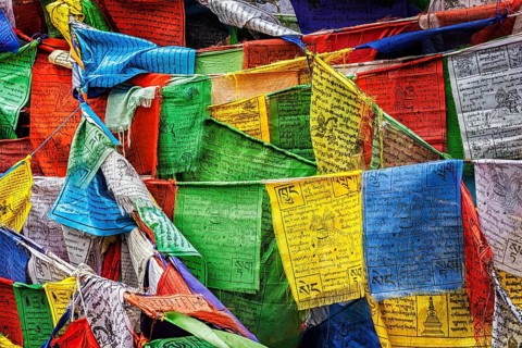 Tibetan Buddhism prayer flags