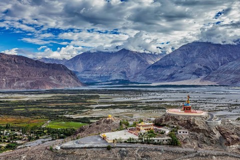 Maitreya Buddha statue in Diskit gompa in Nubra valley