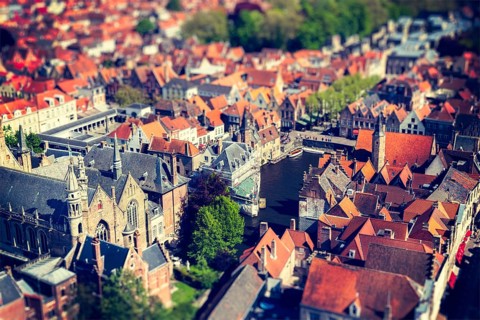Aerial view of Bruges