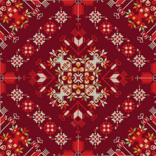 Traditional Bulgarian embroidery vector pattern