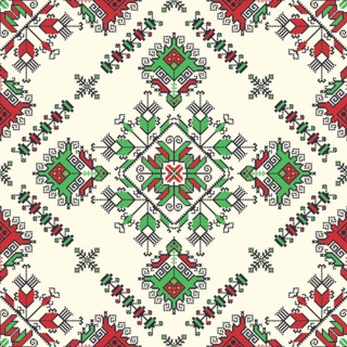 Traditional Bulgarian embroidery vector pattern