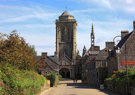In the medieval village of Locronan