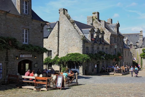 In the medieval village of Locronan
