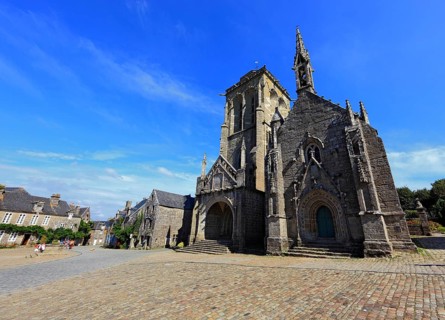 In the medieval village of Locronan