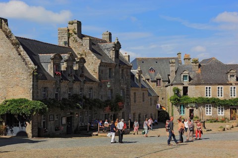 In the medieval village of Locronan