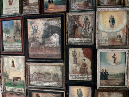 Votive tablets in the circuit around the Chapel of Grace in Altoetting