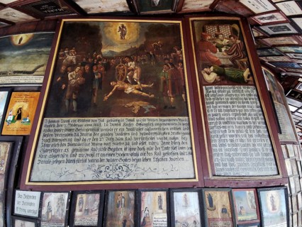 Votive tablets in the circuit around the Chapel of Grace in Altoetting
