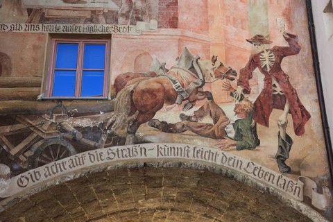 Fresco on the old town gate
