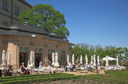 The rose garden at the new residence