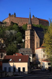 Old town and Plassenburg and Petrikirche of Kulmbach
