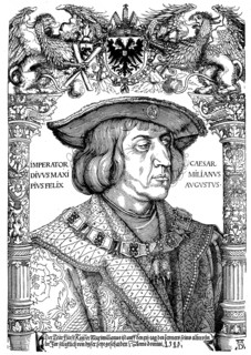 Emperor Maximilian I. Facsimile after a woodcut by Albrecht Duerer