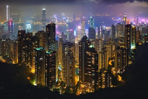 Famous view of Hong Kong